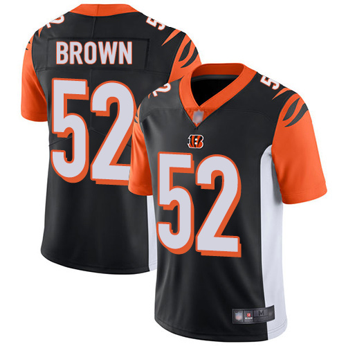 Cincinnati Bengals Limited Black Men Preston Brown Home Jersey NFL Footballl #52 Vapor Untouchable
